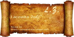 Laczuska Zoé névjegykártya